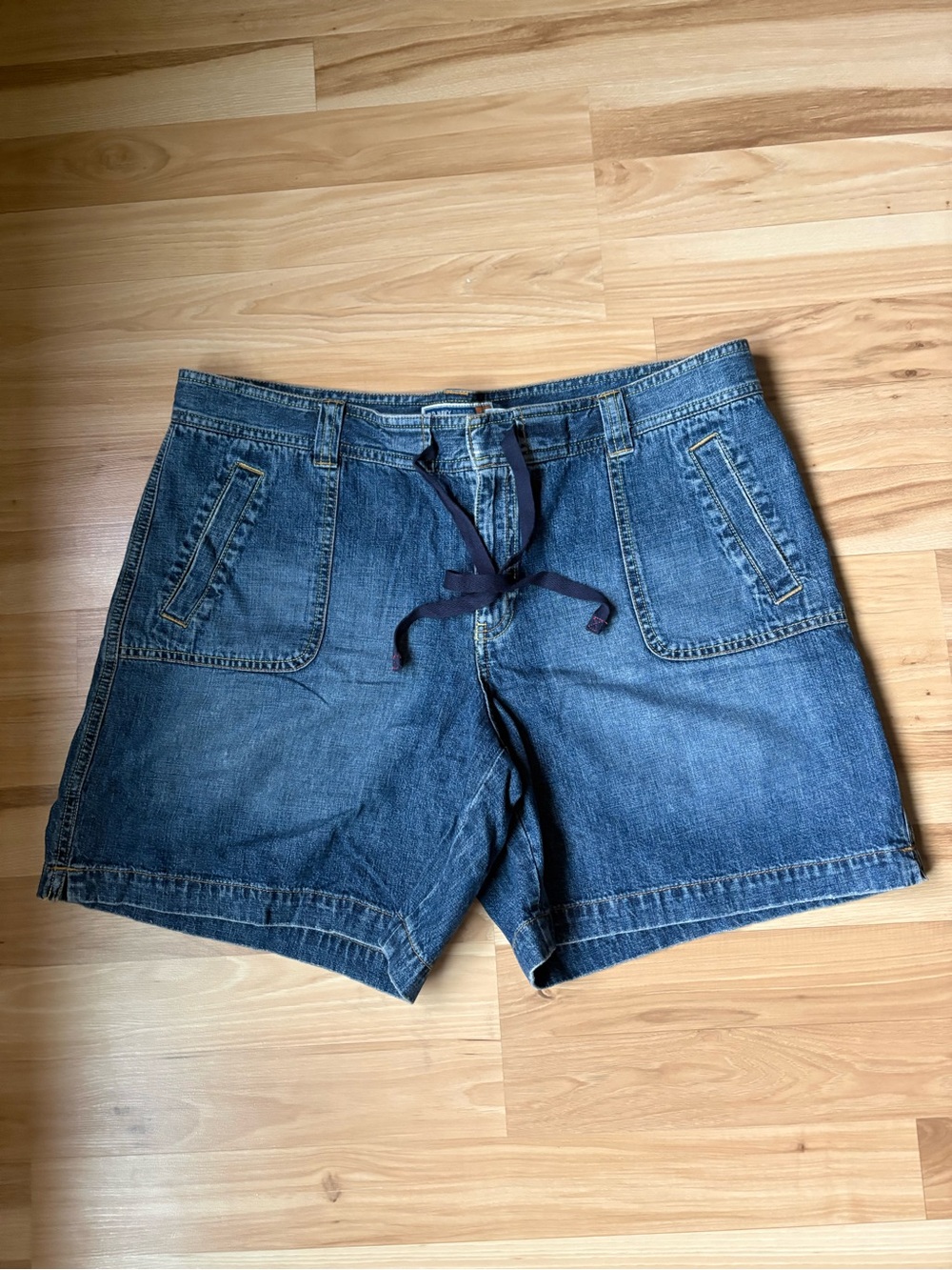 Old Navy Dark Blue Denim Drawstring Shorts